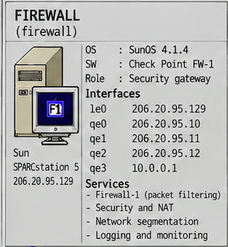 Scheda FIREWALL nella Systems Overview 1995